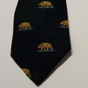 TRADITIONALS LONDONDERRY BLACK AND GOLD BEAR TIE